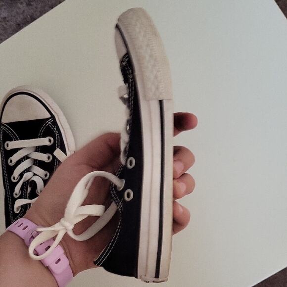 Converse Kids Black and White Sneakers - Picture 9 of 11
